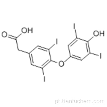 Ácido benzeneacético, 4- (4-hidroxi-3,5-diiodofenoxi) -3,5-diiodo CAS 67-30-1